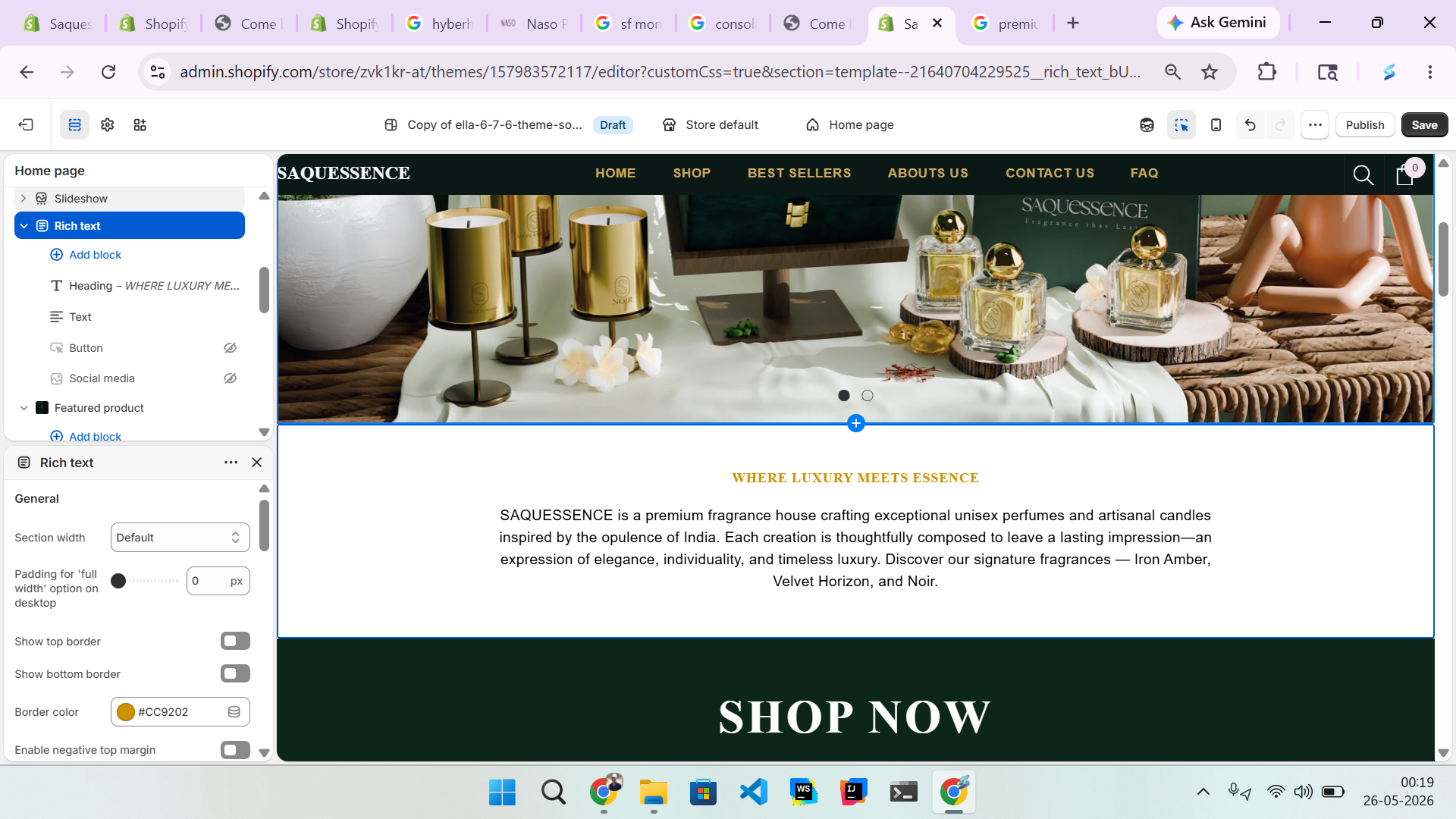 Native Shopify Configuration